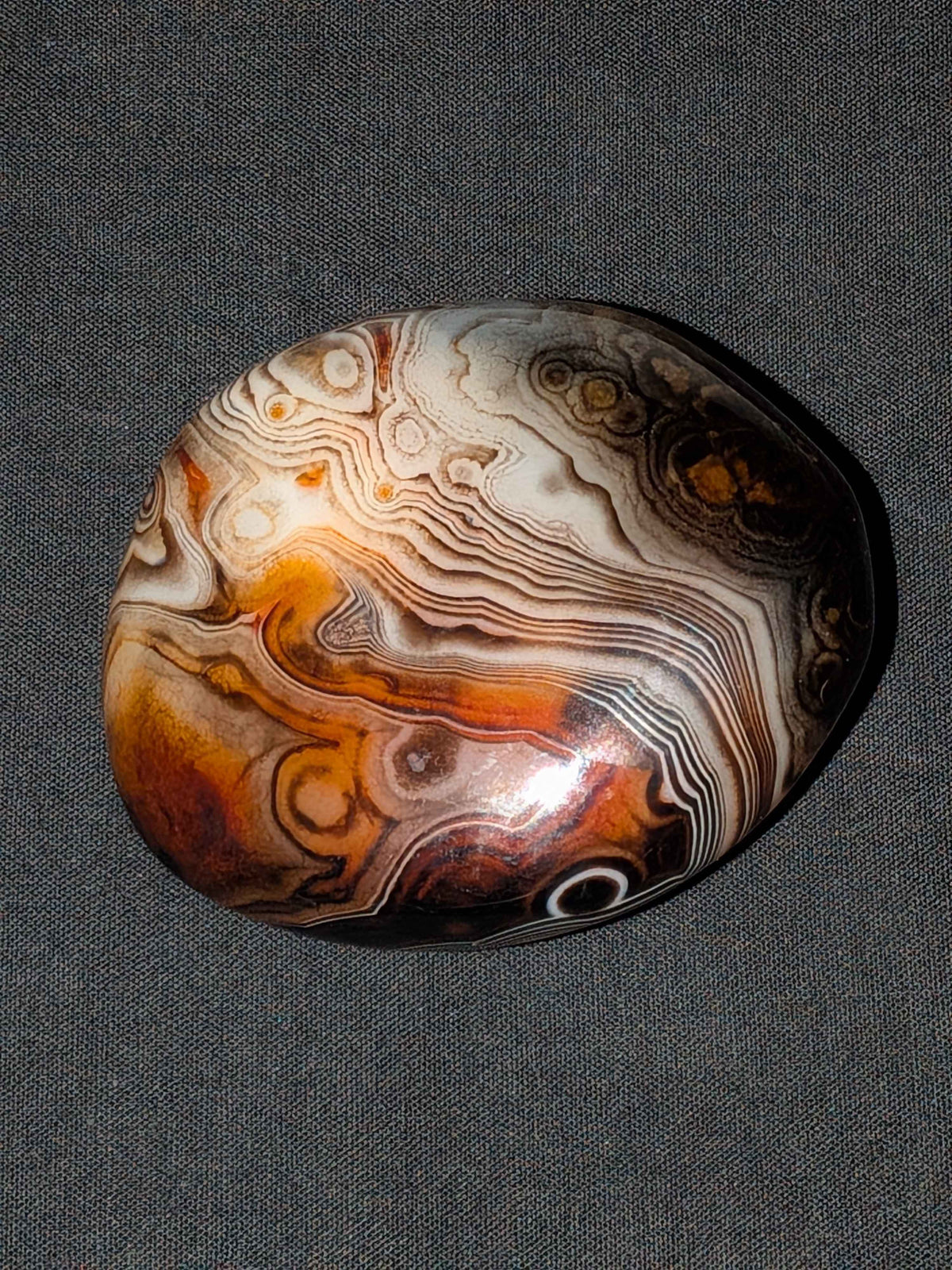 Lace Agate Palm Stone